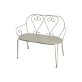 Garden Metal Heart Bench